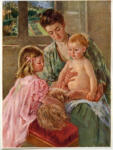 Cassatt, Mary , Enfant jouant avec un chien -
