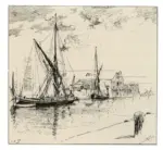 Charlton, E.W. , Barges at the Wharves, Maldon -