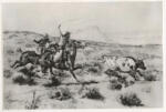 Russell, Charles Marion , Two Cowboys Chasing and Preparing to Lasoo a Steer -