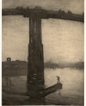 NcNeil Whistler, James Abbott , Ponte di Battersea bruno e argento