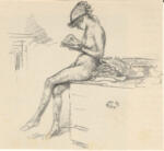 NcNeil Whistler, James Abbott , The Little Nude Model reading