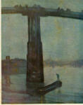 NcNeil Whistler, James Abbott , Old Bettersea Bridge, Blue and Gold