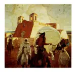 Blumenschein, Ernest L. , Church at Ranchos de Taos