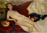 Glackens, William J. , Nude with Apple