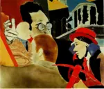 Kitaj, Ron , The autumn of Central Paris (particolare)
