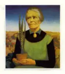 Wood, Grant , Woman with plants -