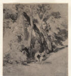 Böcklin, Arnold , Paesaggio con fauno e ninfa