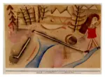 Klee, Paul , Kleine Winterlandschaft mit der M&auml;dchen am Bach
