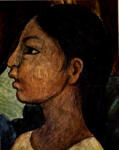 Rivera, Diego , Testa di giovane donna (particolare di: canna da zucchero)