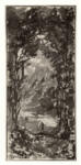 Anonimo francese sec. XIX/XX , Paesaggio con figure
