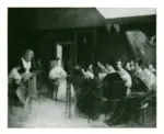 Anonimo francese sec. XIX/XX , Lady Artists at a drawing class