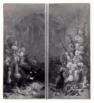 Anonimo francese sec. XIX/XX , Natura morta con uccelli