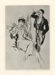 Anonimo francese sec. XIX/XX , Coppia aristocratica