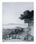 Anonimo italiano sec. XIX , A View of Naples