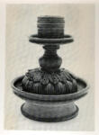 Anonimo (P) , Lampada in gres smaltato verde